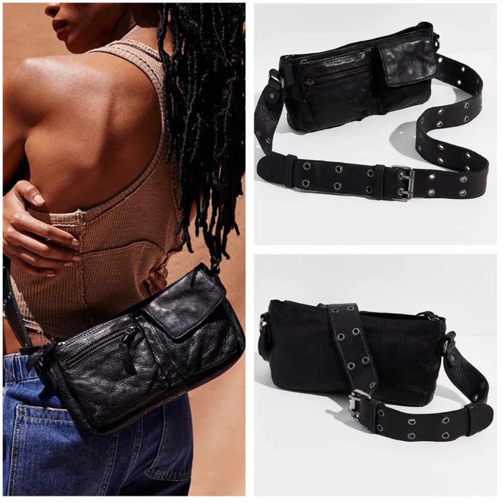 NEW Free People wade leather sling bag - Picture 2 of 8